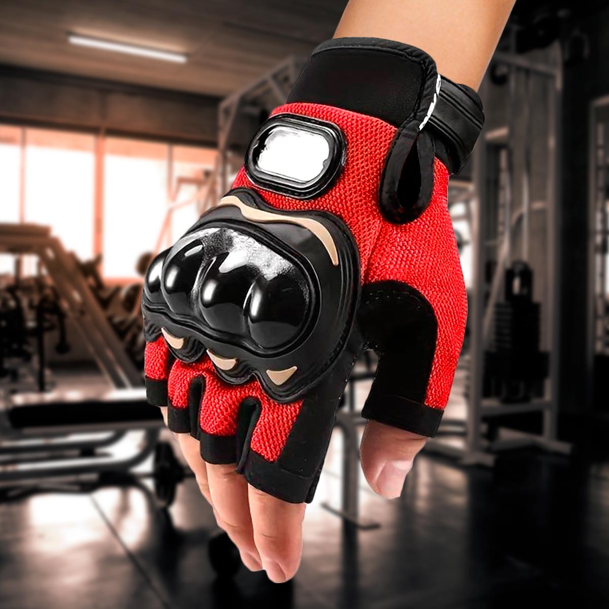 Guantes Moto Medio Dedo Ciclismo AE322